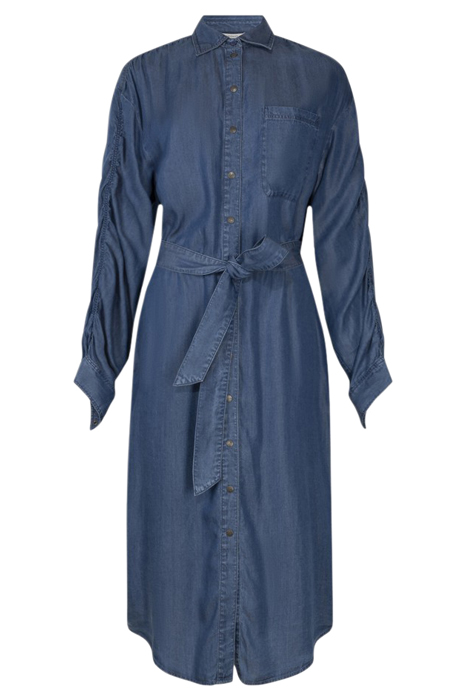 DRESS WOVEN LONG MID BLUE DENIM 3