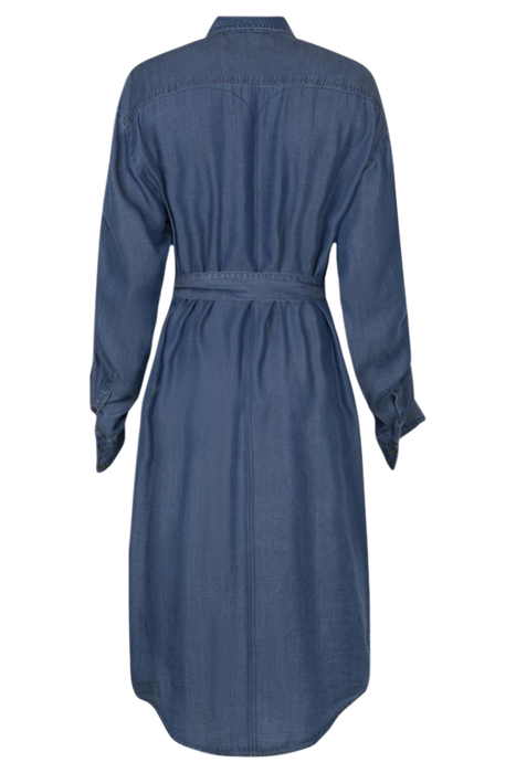 DRESS WOVEN LONG MID BLUE DENIM 4