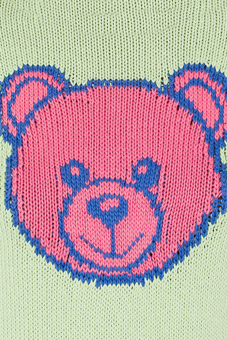 MOSCHINO TEDDY BEAR COTTON SWEATER GREEN 4