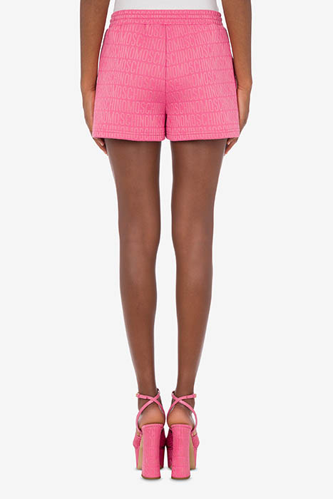 ALLOVER LOGO FLEECE SHORTS FUCHSIA 2