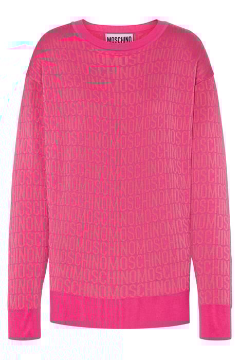 ALLOVER LOGO WOOL SWEATER FUCHSIA 3