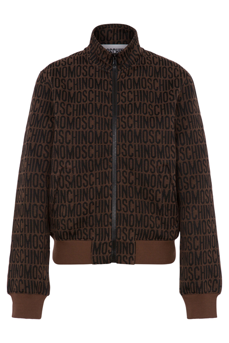 ALLOVER LOGO COTTON BLEND SWEATSHIRT BROWN 3