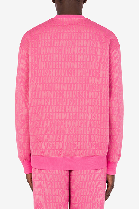 ALLOVER LOGO JACQUARD SWEATSHIRT FUCHSIA 2