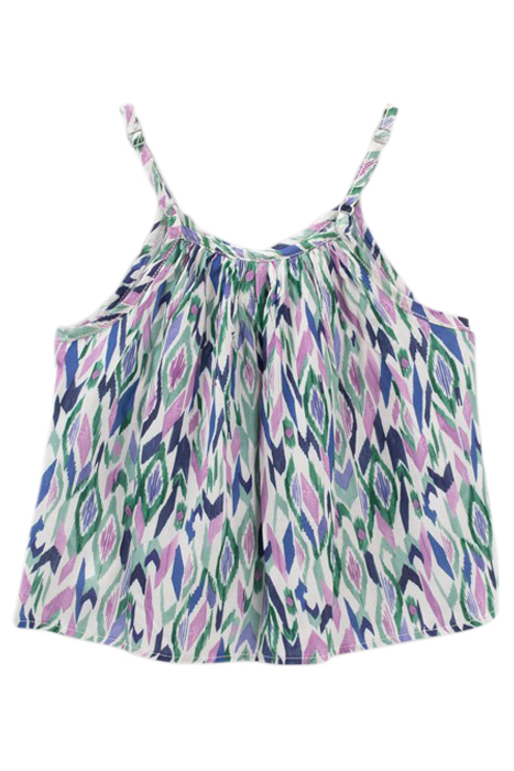 GIRLS’ OFF-WHITE IKAT DIAMOND PRINT TOP 2