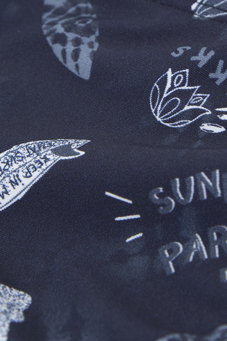 GIRLS’ NAVY SURF-ROCK PRINT BIKINI 5