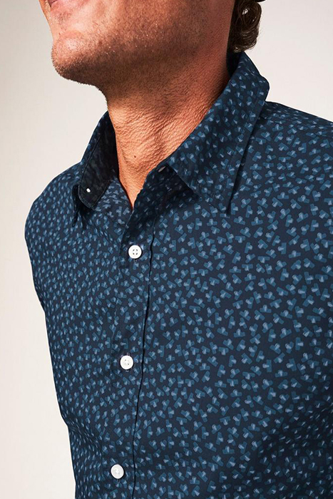 PARTY GEO PRINTED SHIRT DARK NAVY 5