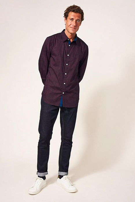 PARTY FLORAL PRINTED SHIRT MID PLUM 2