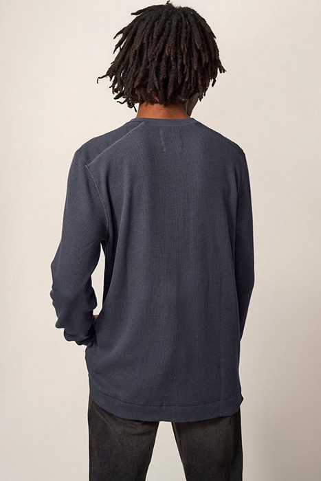PORTER WAFFLE HENLEY DARK GREY 2