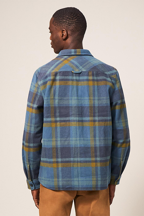 DARWEN CHECK OVERSHIRT KHAKI GREEN 2