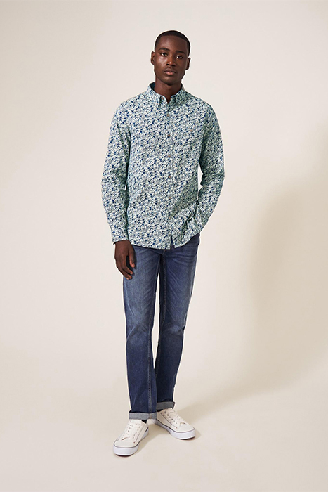 DANDELION PRINTED SHIRT MID TEAL 3
