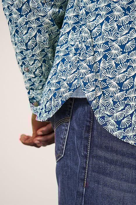 DANDELION PRINTED SHIRT MID TEAL 5