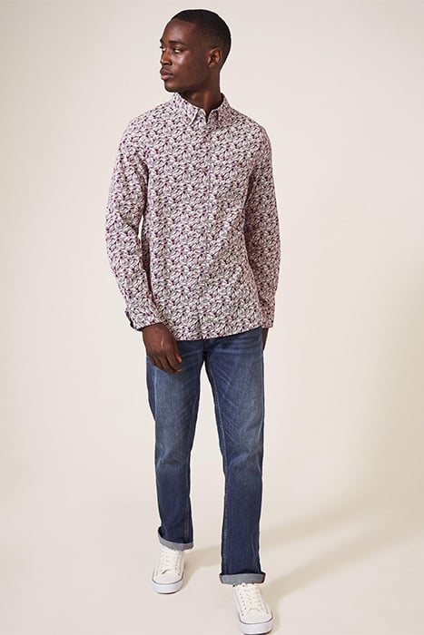 DANDELION PRINTED SHIRT DARK PLUM 1