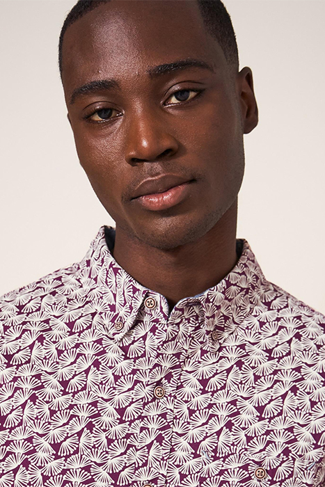 DANDELION PRINTED SHIRT DARK PLUM 4