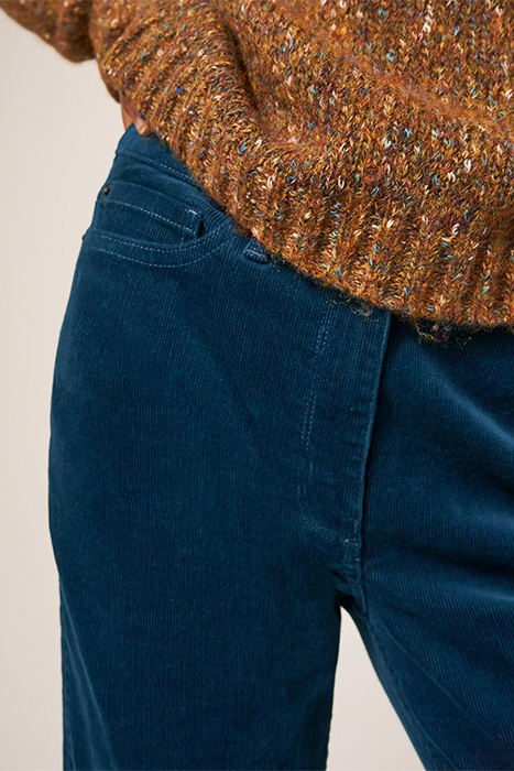 BROOKE STRAIGHT CORD TROUSER DARK TEAL 5