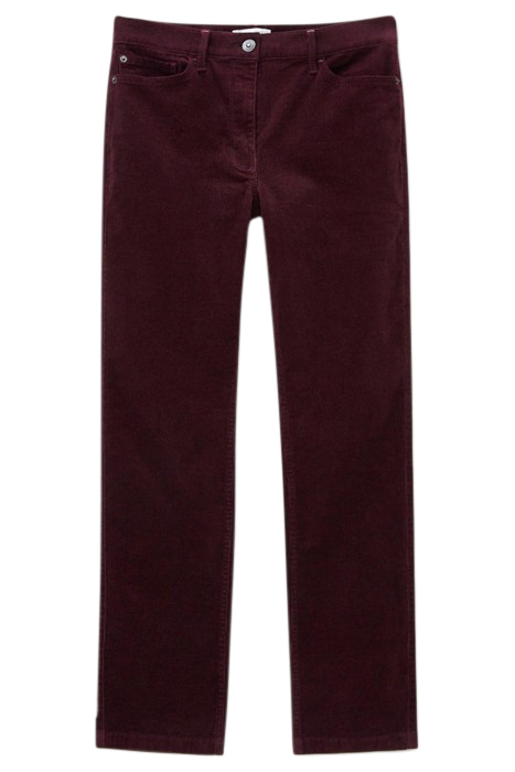 BROOKE STRAIGHT CORD TROUSER DARK PLUM 4