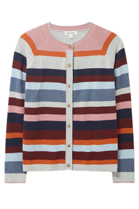 LULU STRIPE CARDI PINK 4