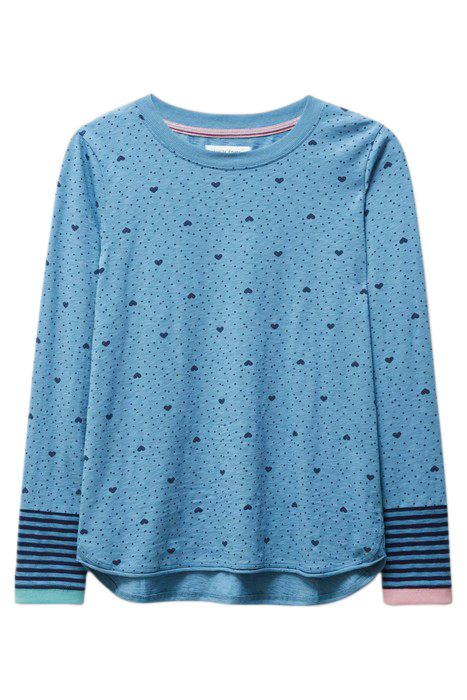 CAIE PRINTED TEE TEAL PRINTED 4