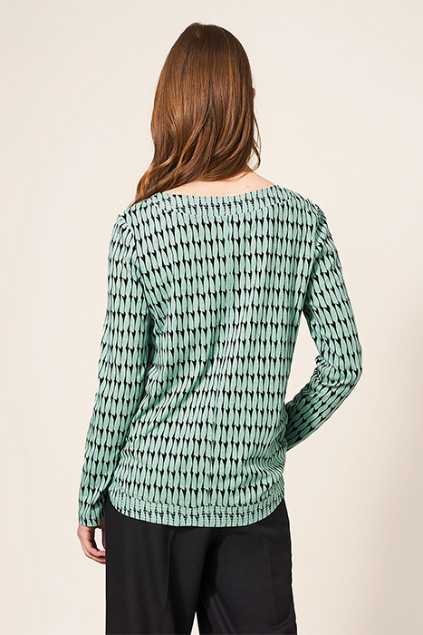 LONG SLEEVE WEAVER TEE GREEN 2