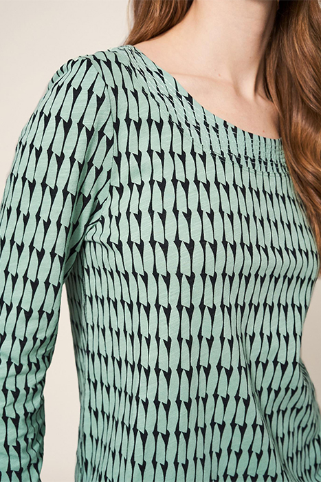 LONG SLEEVE WEAVER TEE GREEN 5