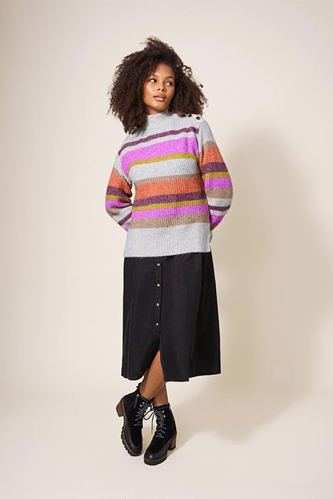 RAINBOW STRIPE JUMPER NATURAL 3