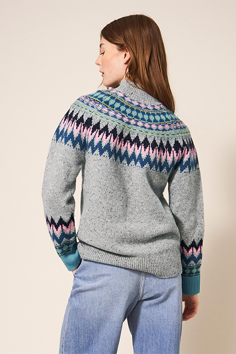 IZZY FAIRISLE JUMPER GREY 2