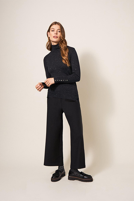 SPARKLE ROLL NECK JUMPER CHARCOAL GREY 3