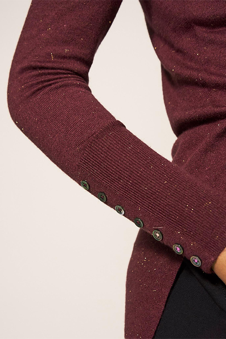 SPARKLE ROLL NECK JUMPER DARK PLUM 4