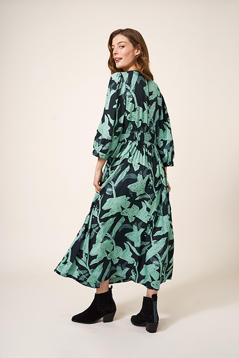 LUCY ECO VERO MINI DRESS GREEN 2