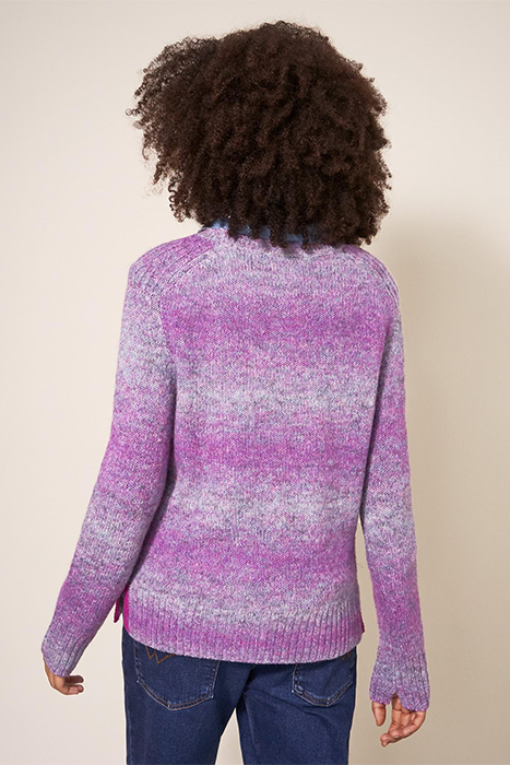 SPACE DYE JUMPER PURPLE 2
