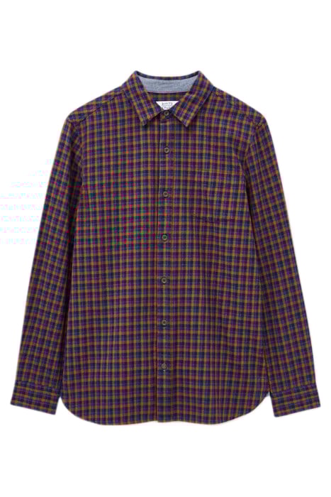 CHECKED TWILL SHIRT DARK NAVY 4