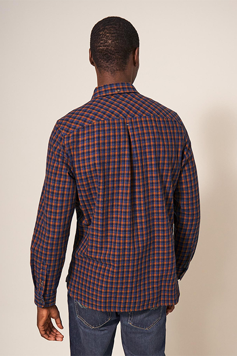 CHECKED TWILL SHIRT DARK NAVY 2