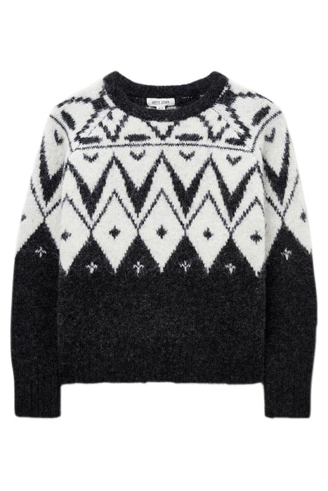 BLACK FAIRISLE JUMPER BLACK 4