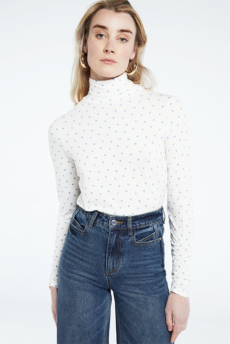 JADE TOP CREAM WHITE/RIAD BLU 1