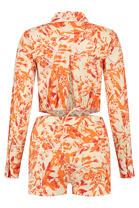 REINA FLOWER PLAYSUIT CREAM/SUN ORANGE 2