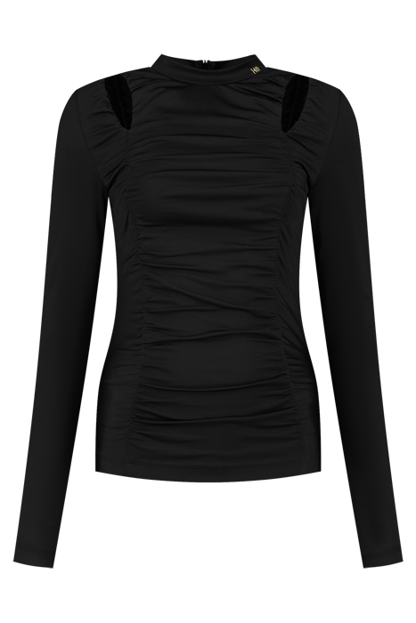 SHOULDER HOLE TOP BLACK 1