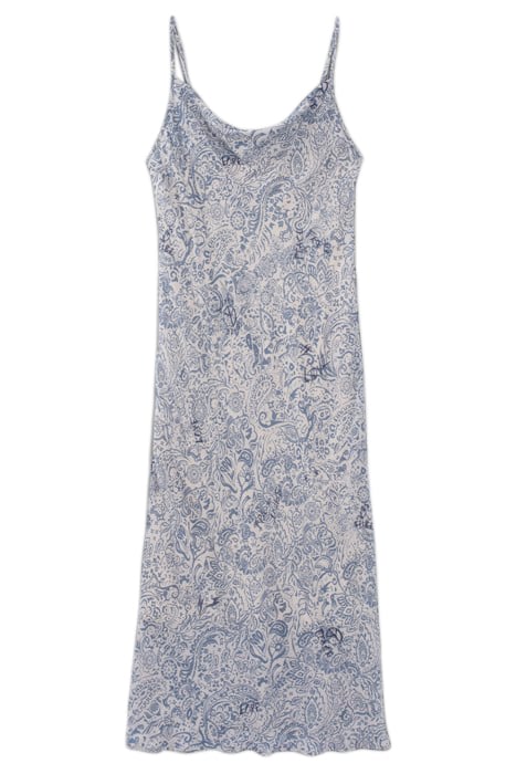 BLUE BANDANA PRINT MIDI DRESS WITH STRAPS BANDANA BLUE 3