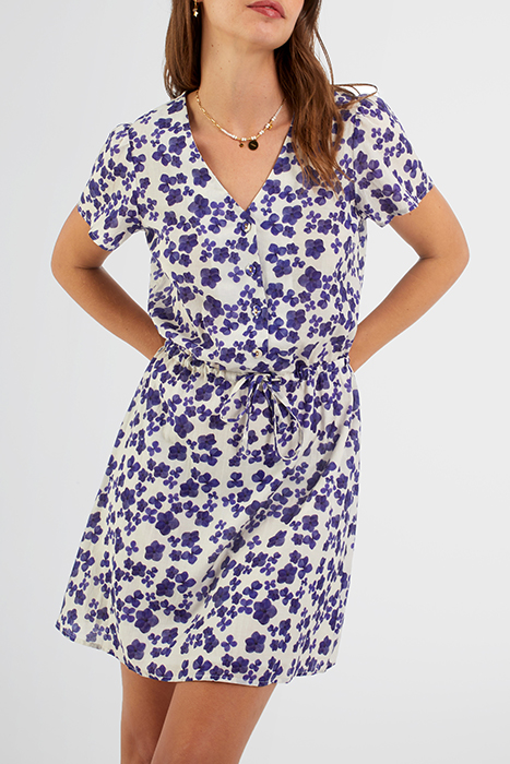 WHITE ANEMONE PRINT DRESS OFF-WHITE 3