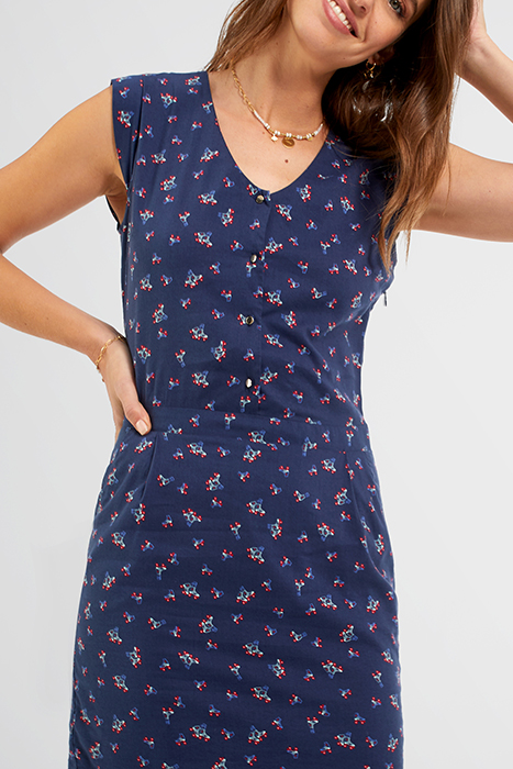 NAVY ROLLERSKATE PRINT DRESS NAVY 3