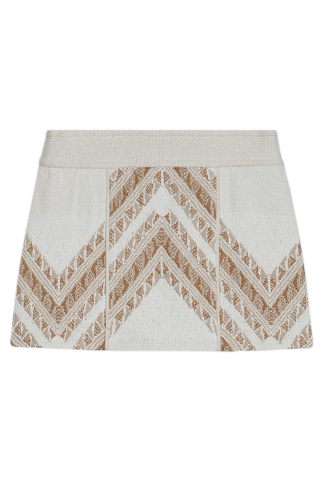 ALISKA MINI SKIRT IN MIXED ECRU 3