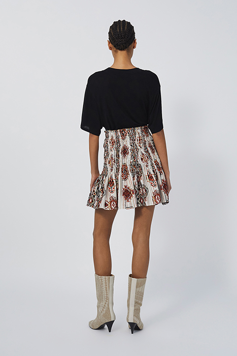 TOMIE MINI SKIRT IN MULTICO ORANGE 4