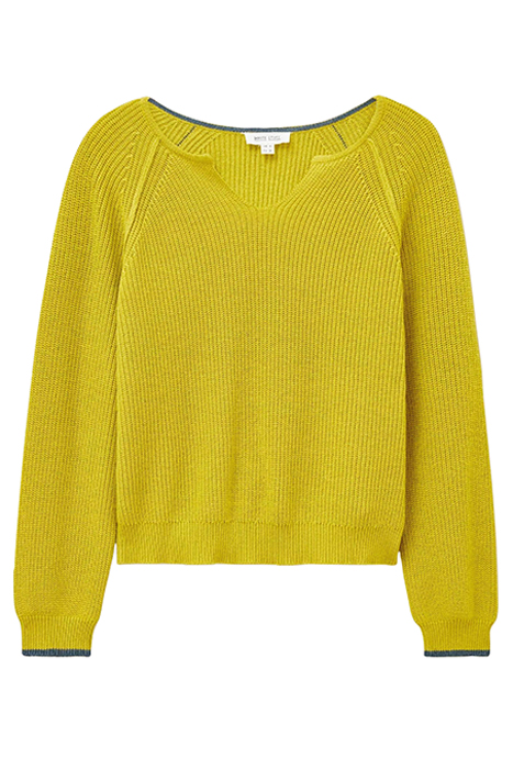 JENNIE RIB JUMPER MID CHARTREUSE 1