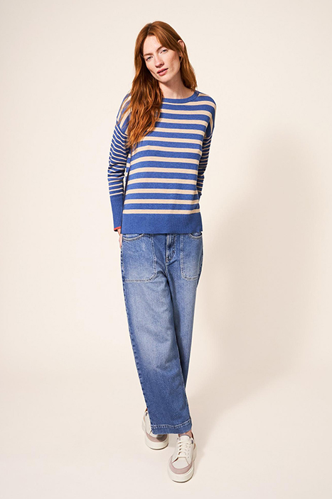 OLIVE STRIPE JUMPER BLUE 2
