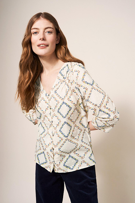 RAE  COTTON TOP IVORY PRINTED 3