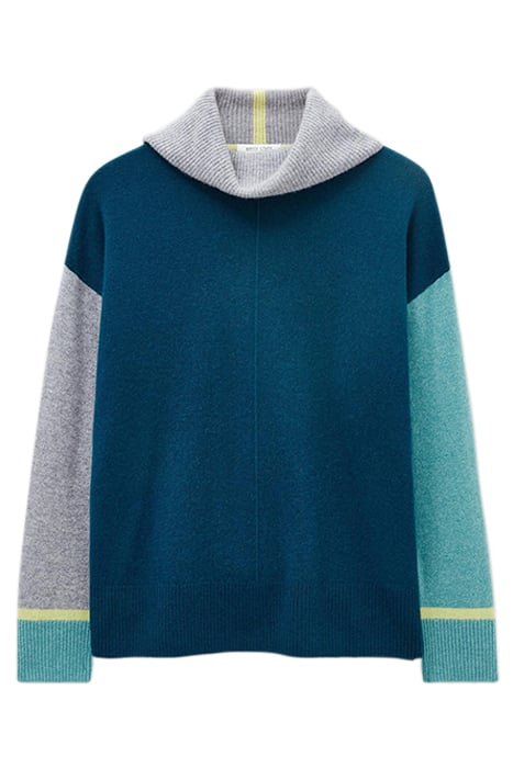 CALLIE H NECK CASHMERE JUMPER NAVY 3