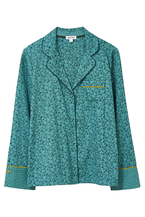 NINA  PJ SHIRT TEAL 3