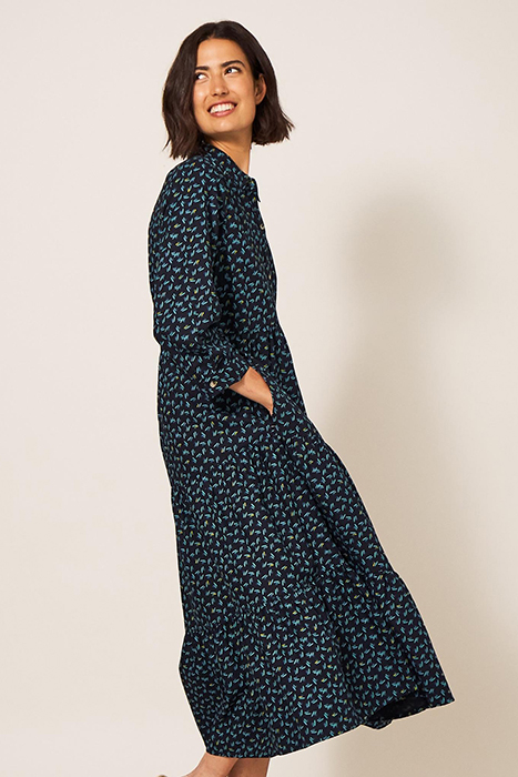 MAYA TIERED SHIRT DRE BLACK 3