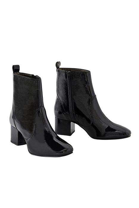 CILLA PATENT MID HEEL BOOT PURE BLACK 2