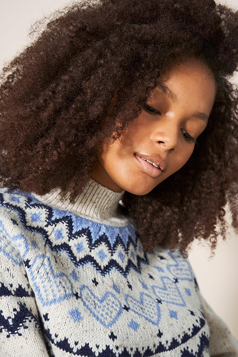 HEART LONGLINE FAIRISLE JUMPER NATURAL 4