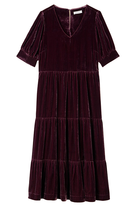 AYRA VELVET DRE DARK PLUM 2