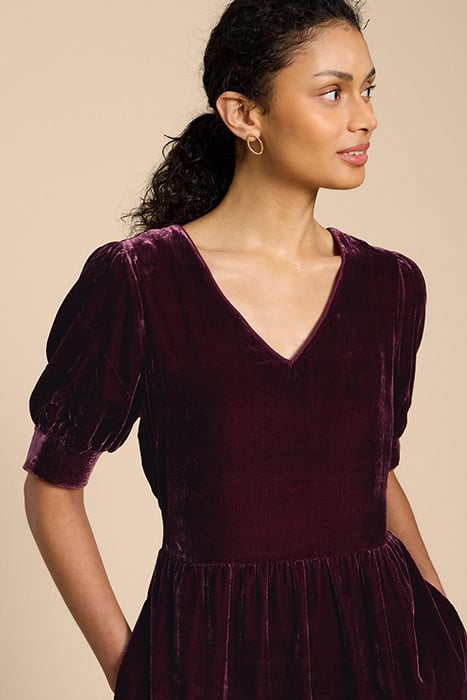 AYRA VELVET DRE DARK PLUM 4